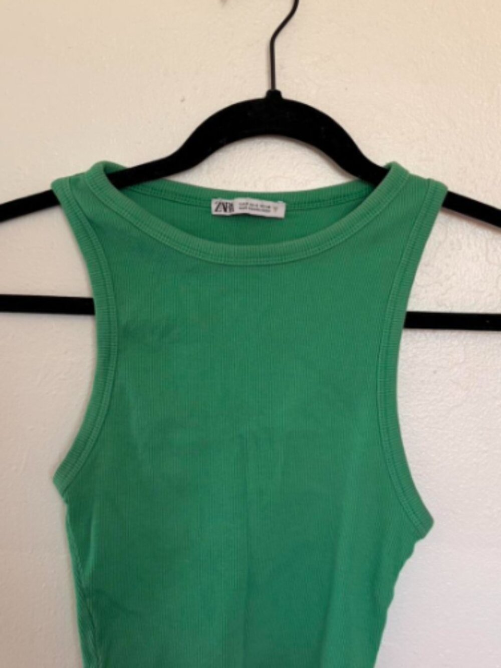 Zara Women's Green Crop-top